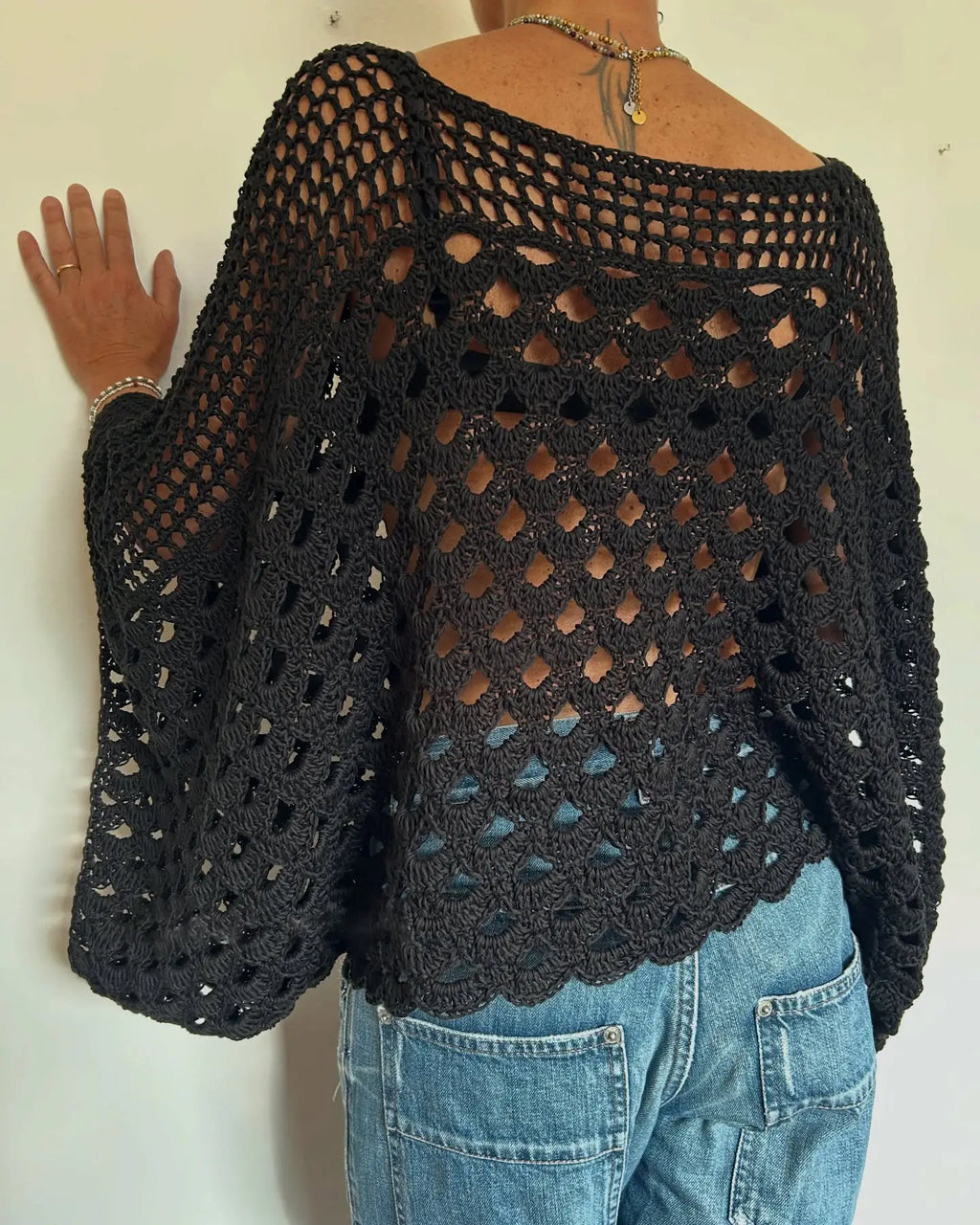 SUNNY TOP — Crochet Openwork Sweater Pattern ☀️