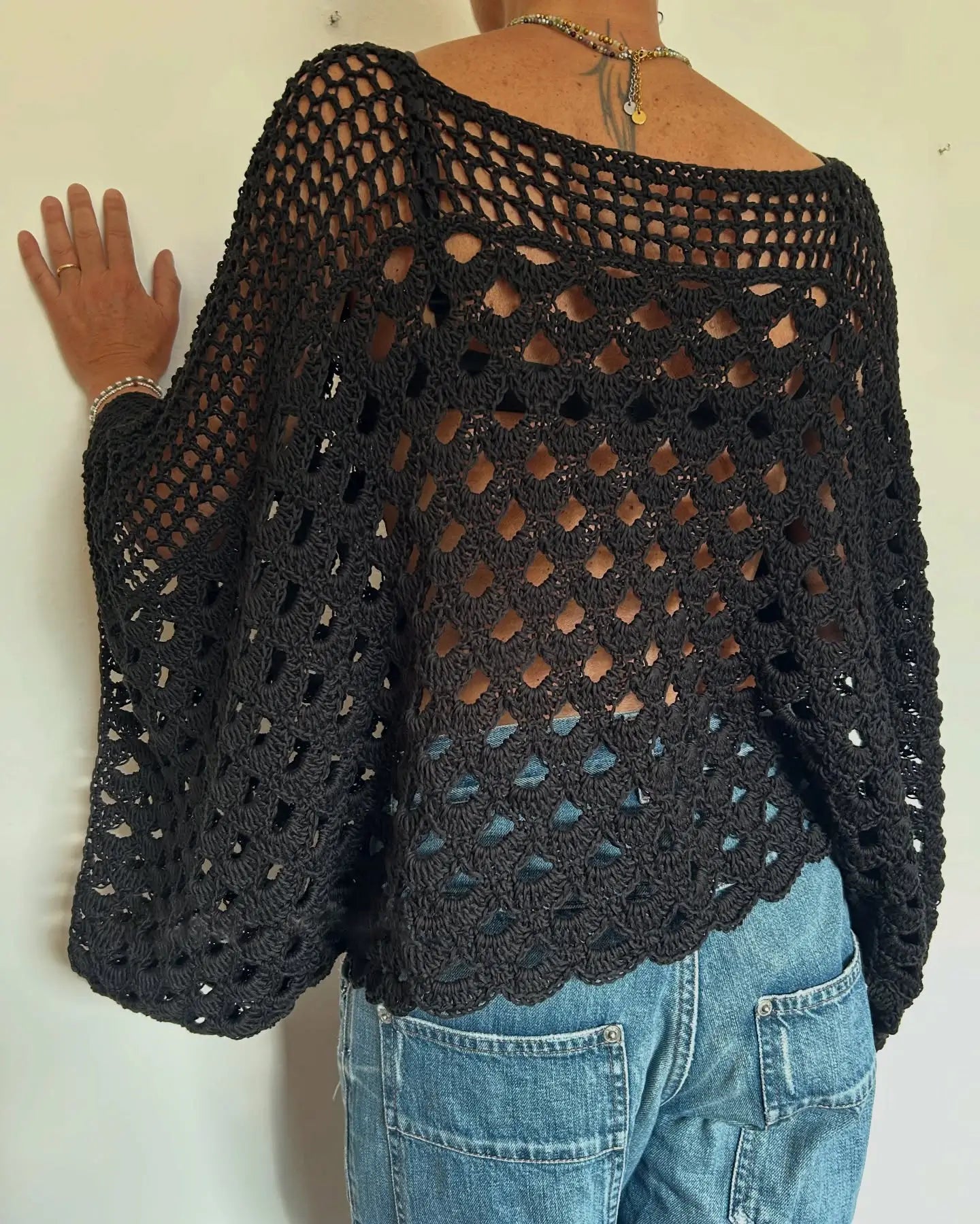 SUNNY TOP — Crochet Openwork Sweater Pattern ☀️