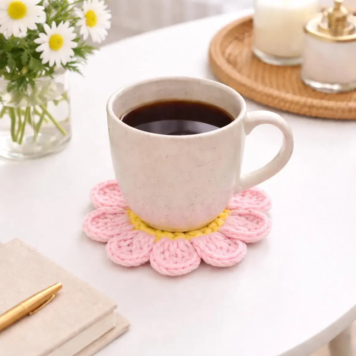 Flower Coaster Crochet Pattern