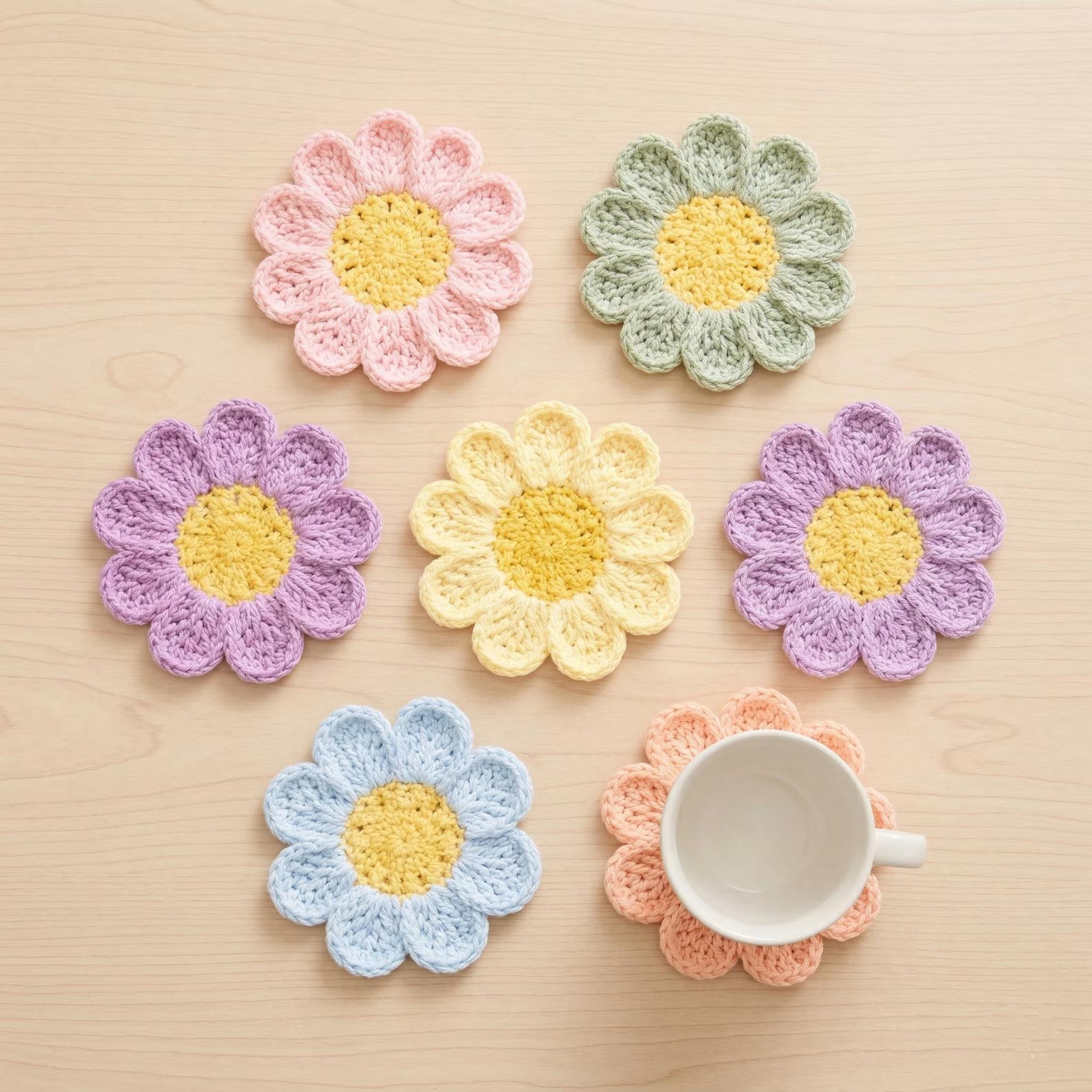 Flower Coaster Crochet Pattern