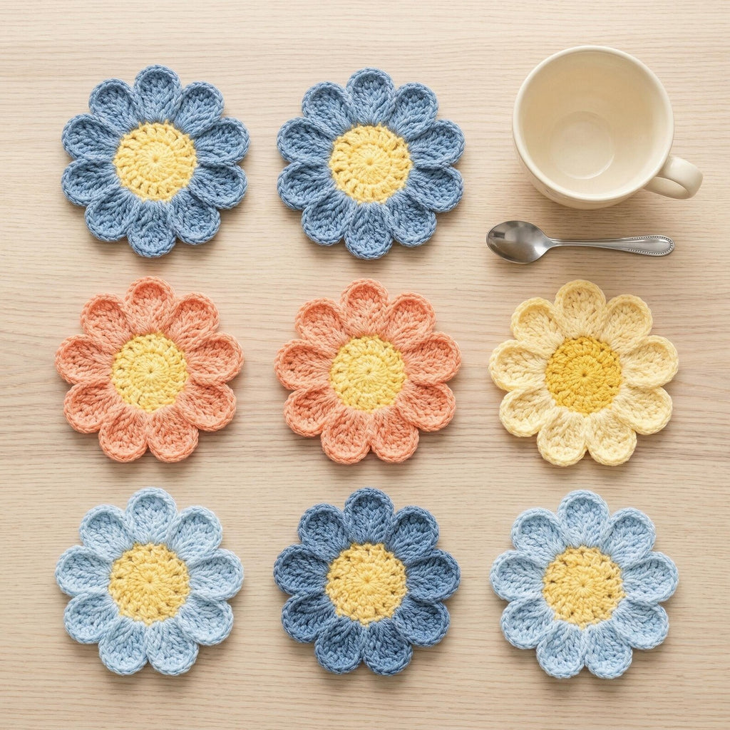 Flower Coaster Crochet Pattern