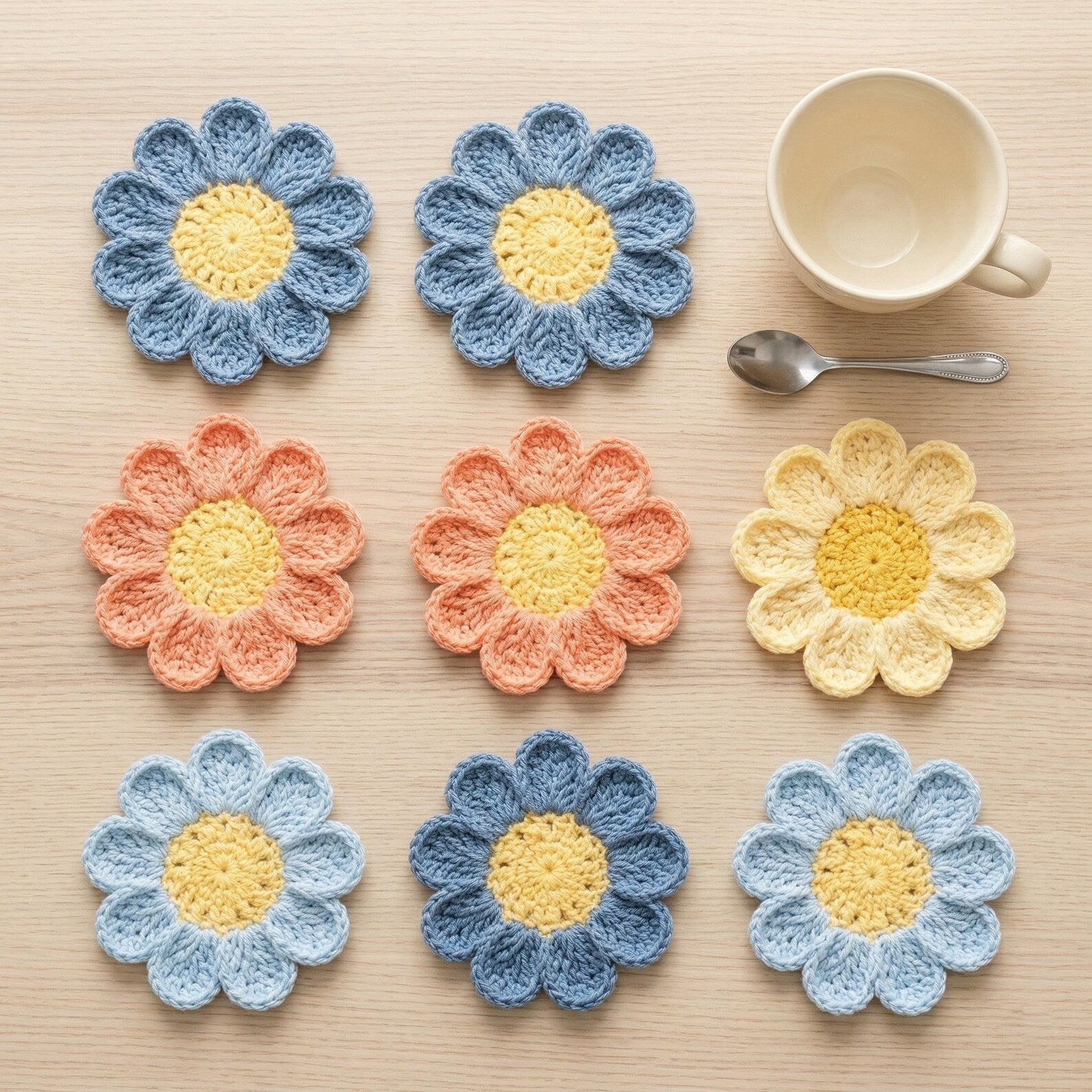 Flower Coaster Crochet Pattern