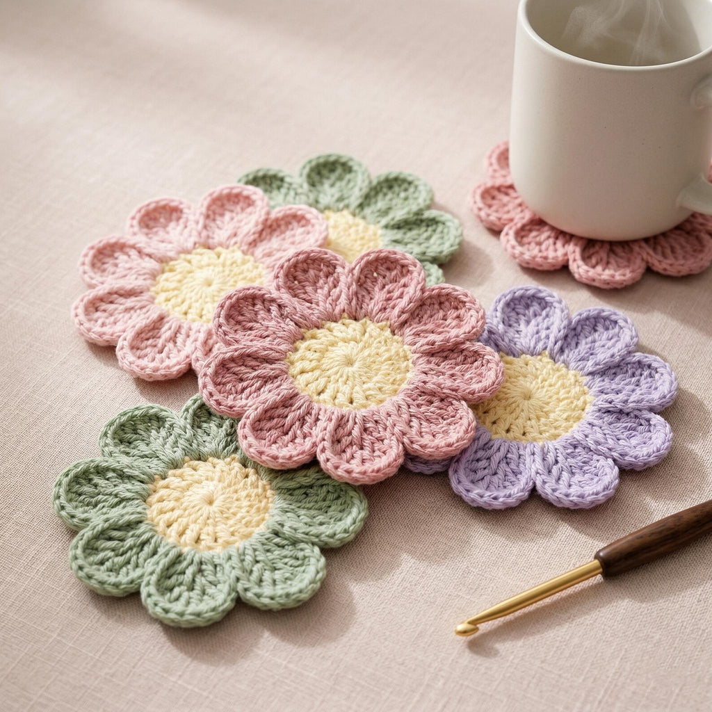Flower Coaster Crochet Pattern