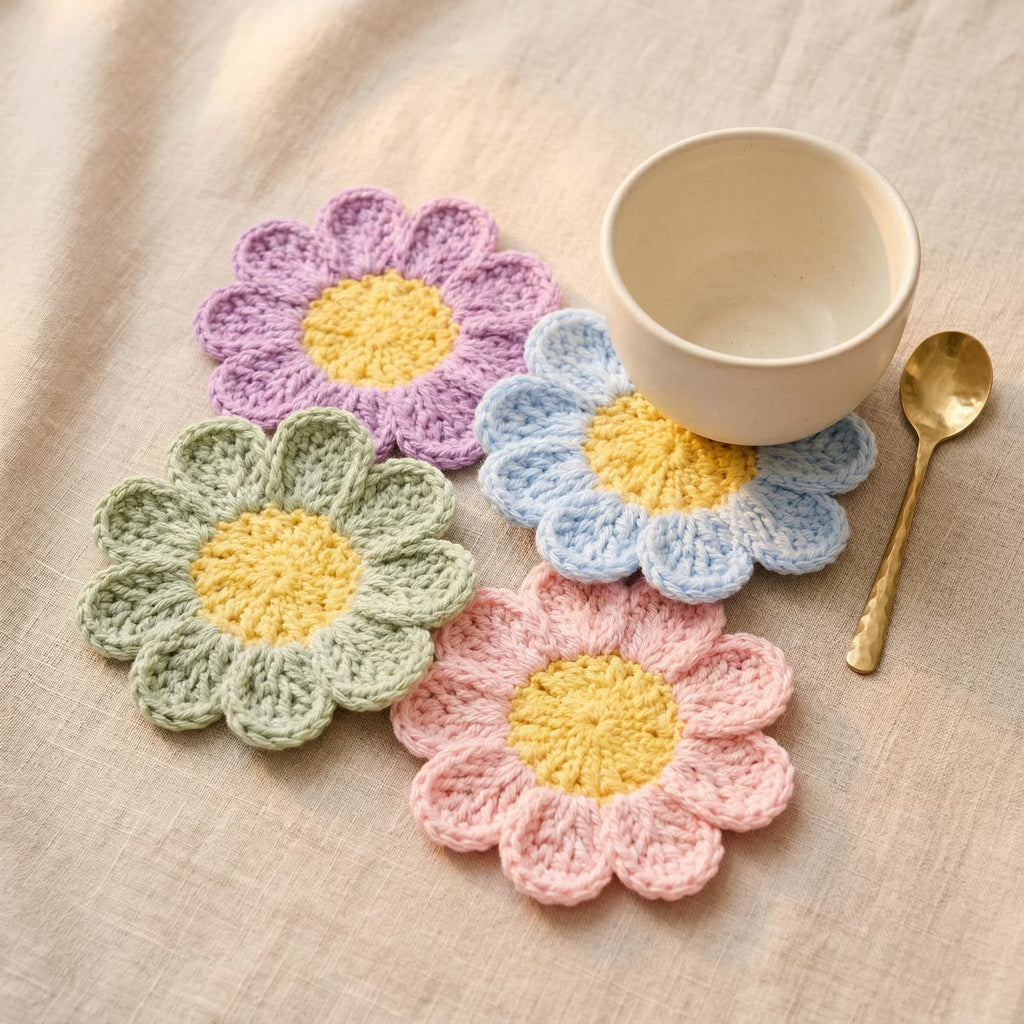 Flower Coaster Crochet Pattern